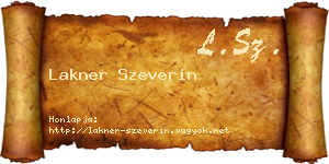 Lakner Szeverin névjegykártya
